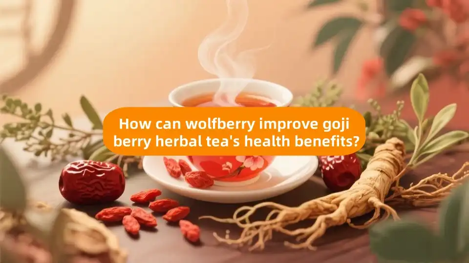 How can wolfberry improve goji berry herbal tea's health benefits?